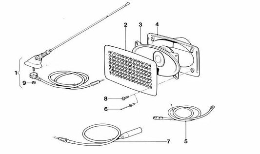 Ground cable for BMW E46, F30, F80 (OEM 65312161324). Genuine BMW