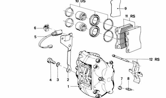 Juego de Accesorios para BMW Serie 5 E12 (OEM 34111150550). Original BMW