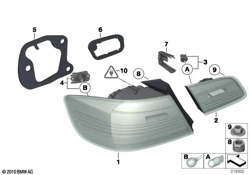 Fassung mit Lampe for BMW 3 Series E92N, E93N (OEM 63217274611). Genuine BMW