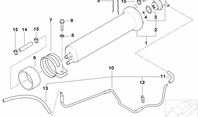 Arandela de seguridad para BMW Serie 5 E34, E39, Serie 7 E38, E65, E66, Serie 8 E31 (OEM 13321440349). Original BMW