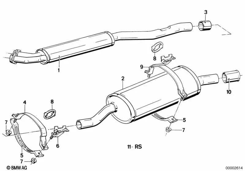 Abrazadera para BMW Serie 3 E30 (OEM 18211176710). Original BMW