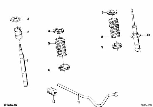 Soporte de muelle para BMW Serie 7 E23 (OEM 33521117995). Original BMW.