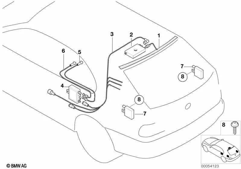 Amplificador Bloqueo de Circuito para BMW E53 (OEM 65206915160). Original BMW