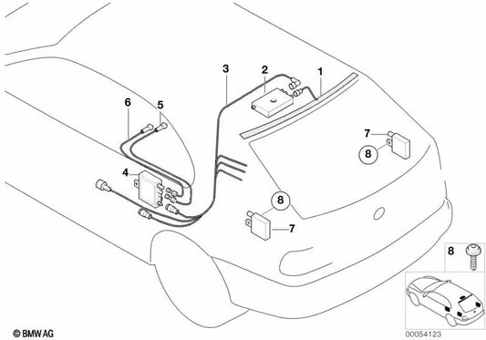 Amplificador Bloqueo de Circuito para BMW E53 (OEM 65206915160). Original BMW