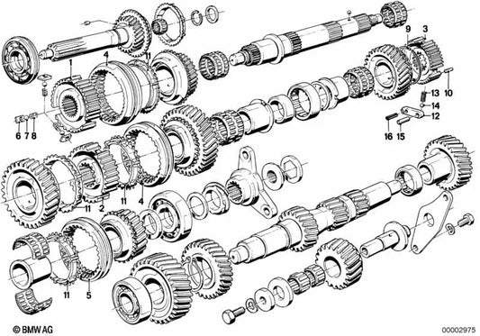 Palanca para BMW E30, E12, E28, E24, E23 (OEM 23231224025). Original BMW