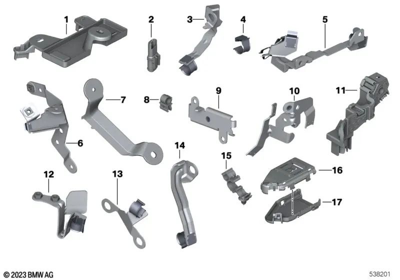 Soporte para BMW Serie 3 G20, G20N, G21, G21N, G28, Serie 4 G22, G23, G26, Serie 5 G30N, G31N, Serie 6 G32N, Serie 7 G11N, G12N, Serie 8 G14, G15, G16, X3 G01, G01N, X4 G02, G02N, X5 G05, X6 G06, X7 G07 (OEM 12528599281). Original BMW.