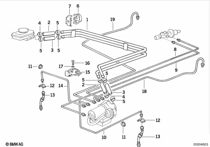 Tubería para BMW Serie 3 E36 (OEM 34306755783). Original BMW