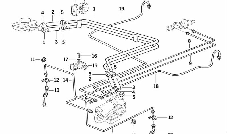 Saugleitung para BMW Serie 3 E36 (OEM 34301161819). Original BMW