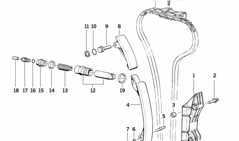 Anillo O para BMW Serie 3 E30, E36, Serie 5 E28, E34, Serie 6 E24, Serie 7 E23 (OEM 11311307408). Original BMW