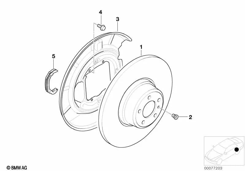 Guardabarros izquierdo para BMW Serie 5 E39 (OEM 34211162773). Original BMW.