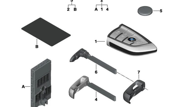 Llave de inserción para BMW Serie 1 F40, F52, Serie 2 F44, F45, F46, Serie 3 G20, G21, G28, G80, Serie 4 G22, G23, G26, G82, Serie 5 F90, G30, G31, G38, Serie 6 G32, Serie 7 G11, G12, Serie 8 F91, F92, F93, G14, G15, G16, X1 F48, F49, X2 F39, X3 F97, G01,