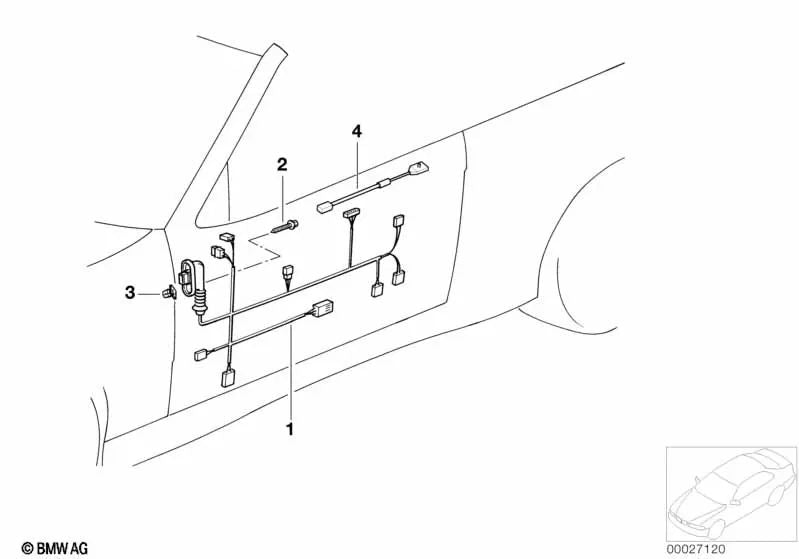 Cable Adaptador Módulo de Airbag para BMW E36 (OEM 61128380117). Original BMW