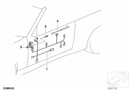 Cable Adaptador Módulo de Airbag para BMW E36 (OEM 61128380117). Original BMW