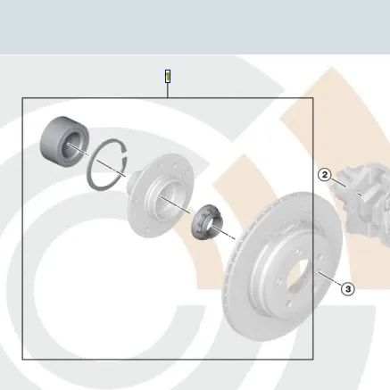 Kit de Servicio de Rodamientos para BMW E36, E46 (OEM 33412220987). Original BMW