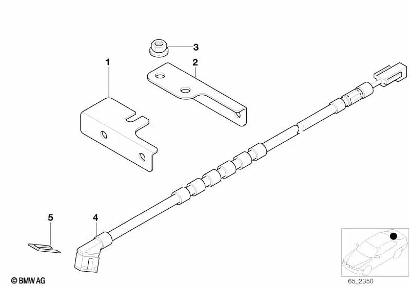 Rear CD changer bracket for BMW (OEM 65128398570). Original BMW.