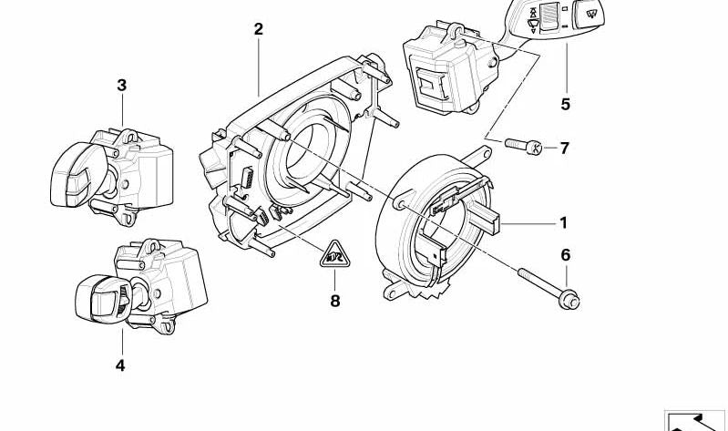 Interruptor de Control de Velocidad para BMW Serie 5 E60, E61, Serie 6 E63, E64 (OEM 61316957763). Original BMW