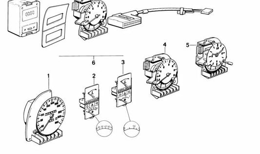 Velocímetro OEM 62121377683 para BMW E28. Original BMW.