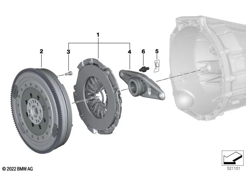 Federbügel para BMW G87, G20, G21, G80, G82, G30, G31, G01, G29 (OEM 21518693134). Original BMW.