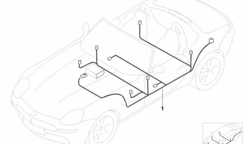 Cable de audio HiFi OEM 61126905843 para BMW E52 (Z8). Original BMW