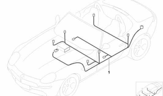 Cable de audio HiFi OEM 61126905843 para BMW E52 (Z8). Original BMW