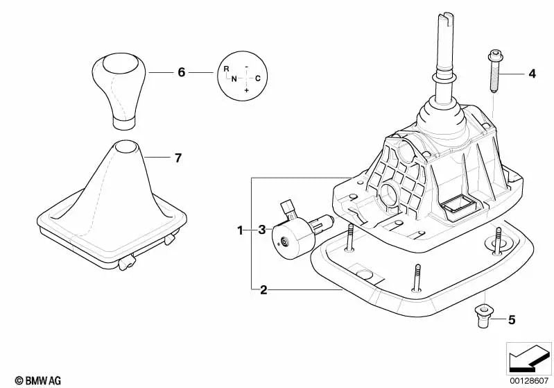 Schaltung Steptronic SMG para BMW E46, E60, E61 (OEM 25127507080). Original BMW