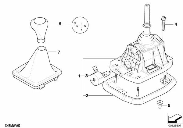 Schaltung Steptronic SMG para BMW E46, E60, E61 (OEM 25127507080). Original BMW