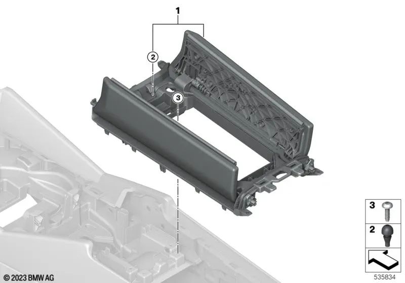 Juego de Topes de Goma para Reposabrazos Central para BMW G60, I20 (OEM 51165A38974). Original BMW.