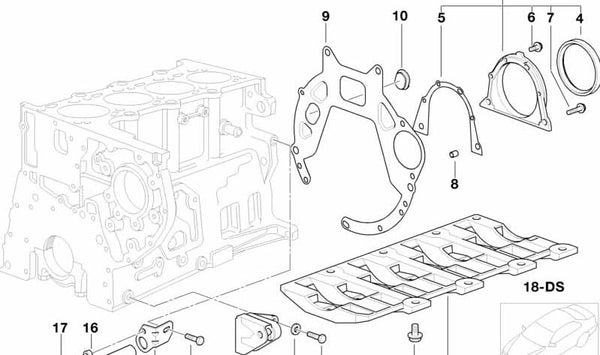 Protector de motor (tapa inferior) OEM 11142247098 para BMW E46, E39. Original BMW.