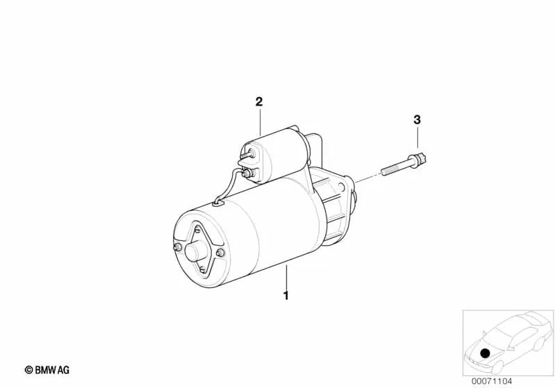 Anlasser für BMW E90, E90N, E92, E92N, E93, E93N (OEM 12417843526). Original BMW.