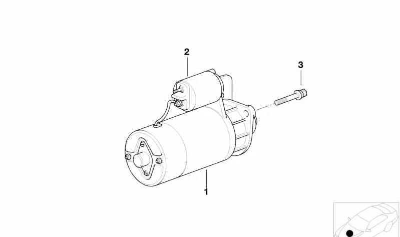 Relé de arranque OEM 12417788681 para BMW (E46, E60, E61, E65, E83, E53). Original BMW