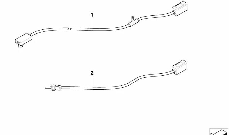 Cable de antena luneta trasera para BMW Serie 3 E46 (OEM 61126912504). Original BMW