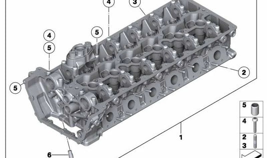 Zylinderkopf mit Ventiltrieb für BMW 7er F01, F02 (OEM 11122459291). Original BMW