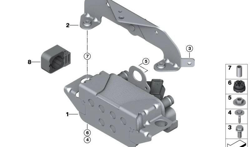 Kühler für BMW i I20 (OEM 64509474774). Original BMW