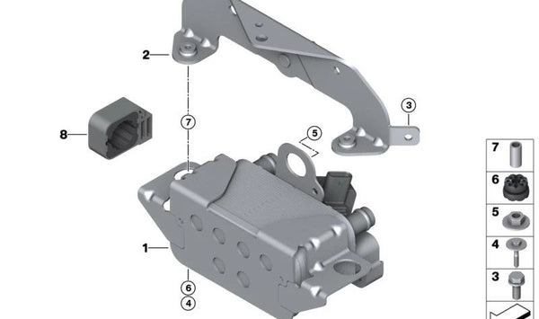 Refrigerador para BMW i I20 (OEM 64509474774). Original BMW