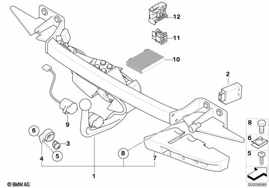 Trailer Hitch Switch Bracket for BMW E90, E90N, E92, E92N, E61N (OEM 71606774671). Original BMW.