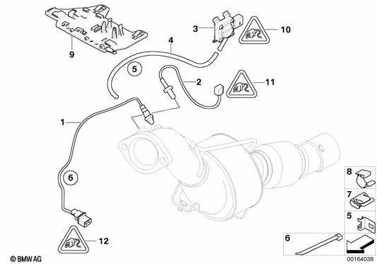 Manguera para BMW Serie 5 E60, E60N, E61, E61N (OEM 13627803510). Original BMW