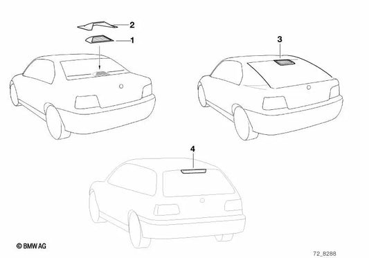 Cover cap for BMW 3 Series E36 (OEM 82299405352). Original BMW.