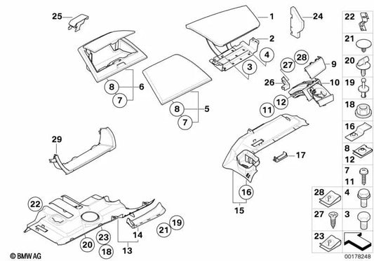 Airbag cover for BMW E83 (OEM 51453415495). Original BMW