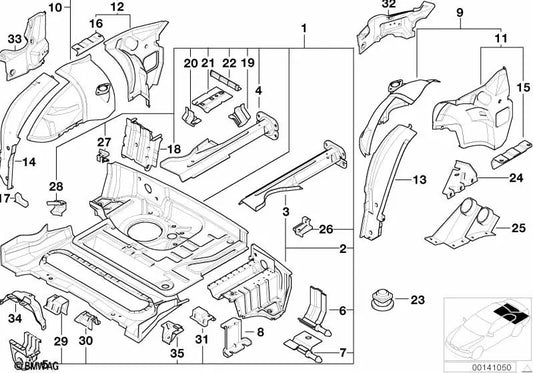 Regleta de Conexión de Batería para varios modelos/series de BMW (OEM 51711946180). Original BMW.