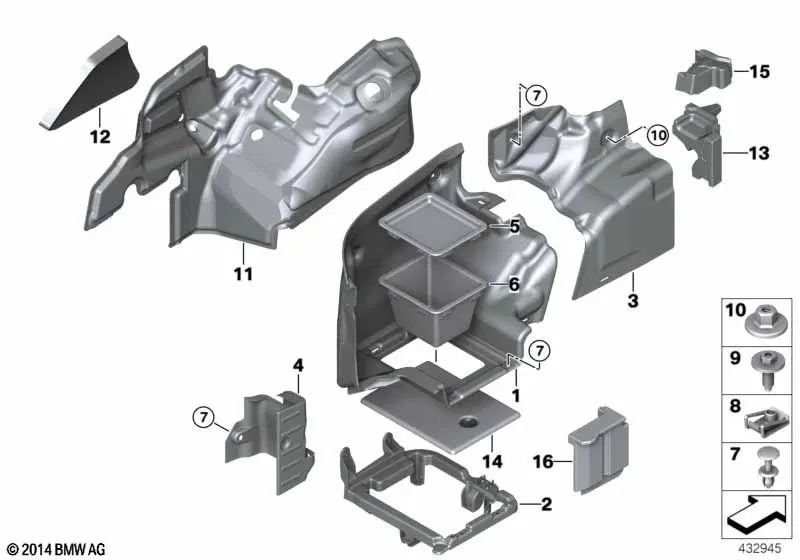 Revestimiento del maletero trasero izquierdo para BMW F33, F83 (OEM 51477289141). Original BMW