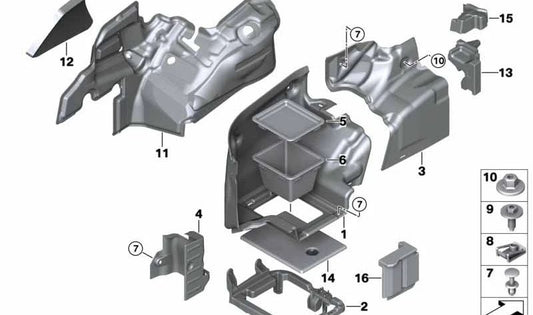 Tapa de batería OEM 51477284158 para BMW F33, F83. Original BMW.