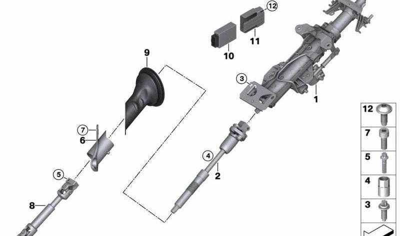 Unidad de Control del Volante para BMW X5 F15, F85, X6 F16, F86 (OEM 32306882780). Original BMW