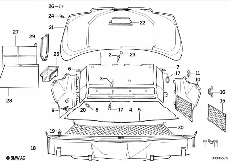 Revestimiento para BMW Serie 8 E31 (OEM 51478128932). Original BMW.