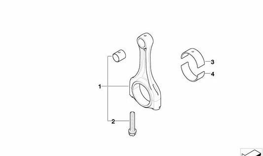 BMW Set für die BMW Series 3 E46, Z4 E85, E86 (OEM 11247834437). Original BMW