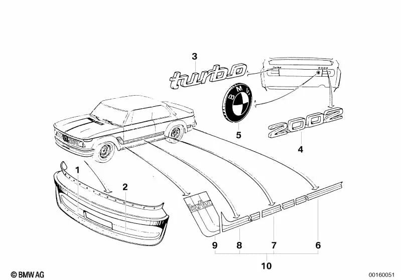 Tira decorativa delantera derecha para BMW (OEM 51141834076). Original BMW