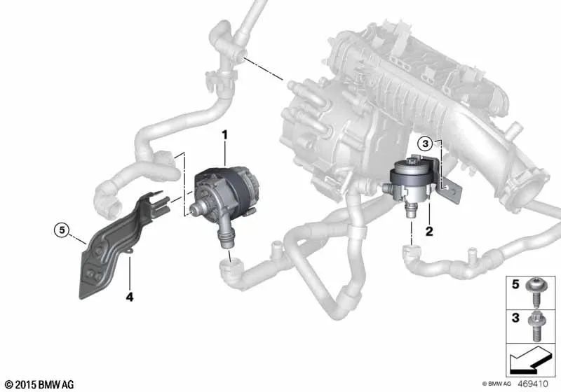 ASA-Schraube para BMW F52, F45, F46, F87N, F80, F82, F83, F06, F12, F13, F01N, F02N, X1 series F48, F49, X2 F39, MINI series F54, F55, F56, F57, F60 (OEM 11517602124). Original BMW.