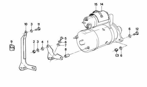 Distanzstück para BMW Serie 3 E21, Serie 5 E12 (OEM 12411272121). Original BMW.