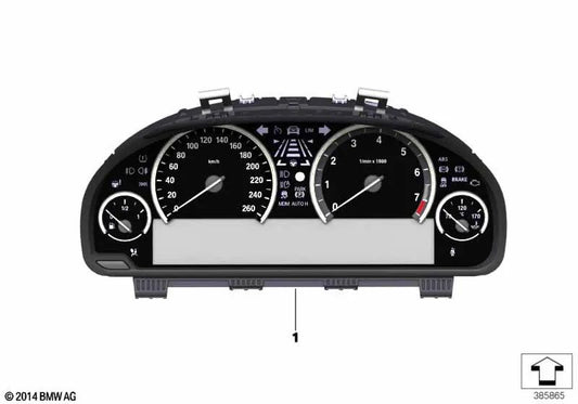 Instrument Cluster for BMW F07, F10, F11, F06, F12, F13, F01N, F02N, F25, F26 (OEM 62108795224). Original BMW