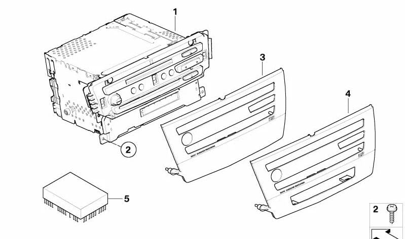 Cubierta embellecedora (Blende) OEM 65836937270 para BMW Serie 1 (E81, E87, E87 LCI). Original BMW.