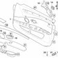 Aluminium-Zierleiste für BMW 5er E60, E61N (OEM 51418044690). Original BMW